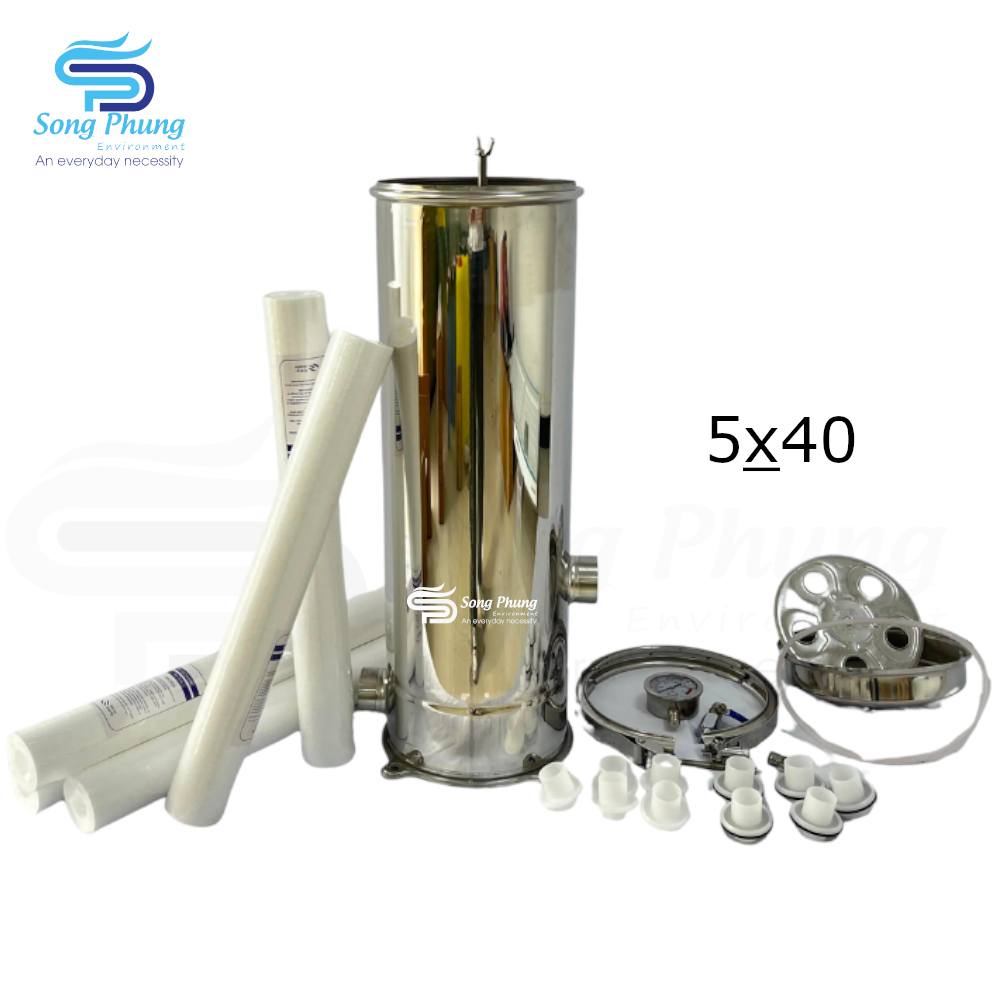 SS cartridge filter housing 5x40-5